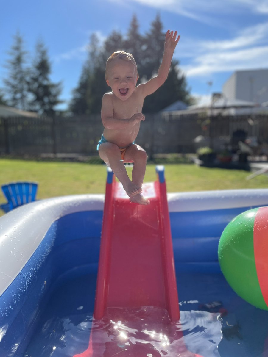 The birthday boy leaping into the big 2.