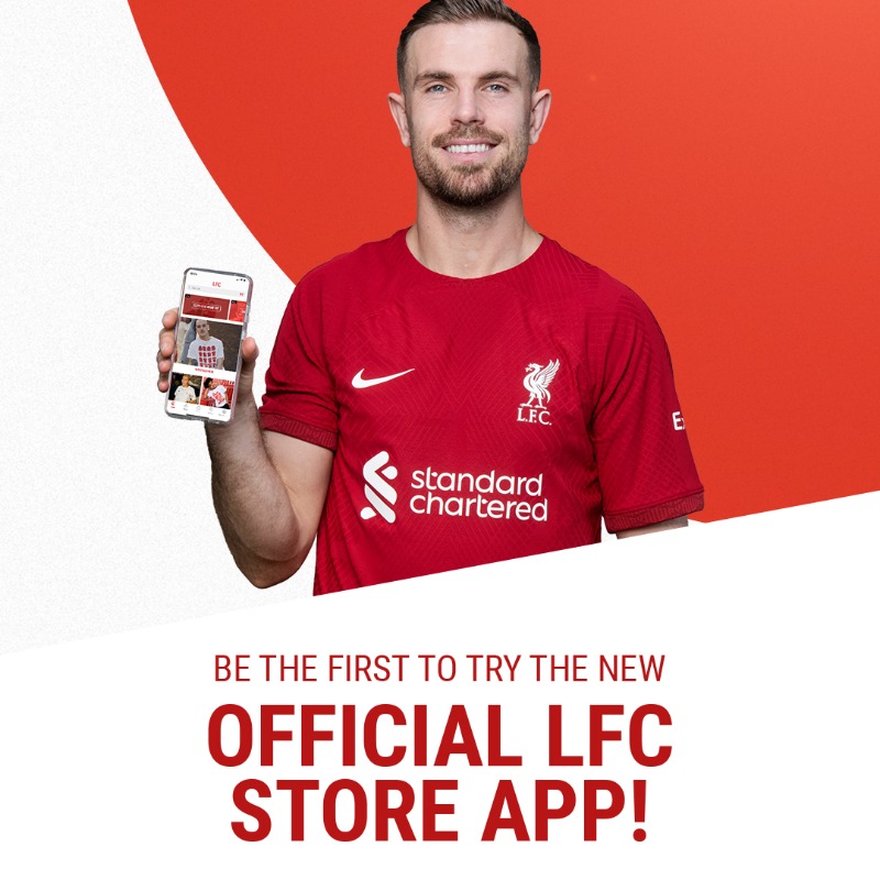 LFC's tweet photo. Whether you're shopping for the latest LFC clothing or the perfect gift, the brand new Official LFC Store app has you covered 📲

💥 Shop @LFCRetail merch
💥 Get app-exclusive discounts 
💥 Watch exclusive LFC store content