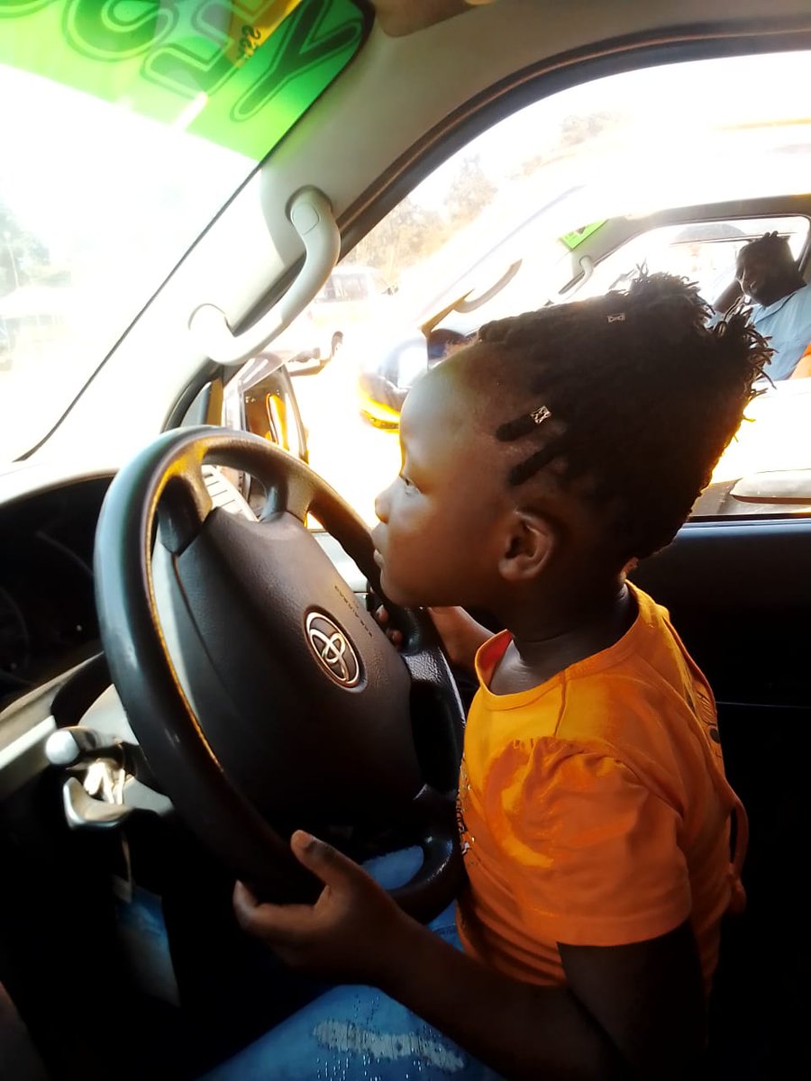Life is like a flower it withers with time so use the opportunities you get in it very well,here is my girl always curious now she say that one of this days she will own a big company and sell all types of vehicles. Do you believe in her?