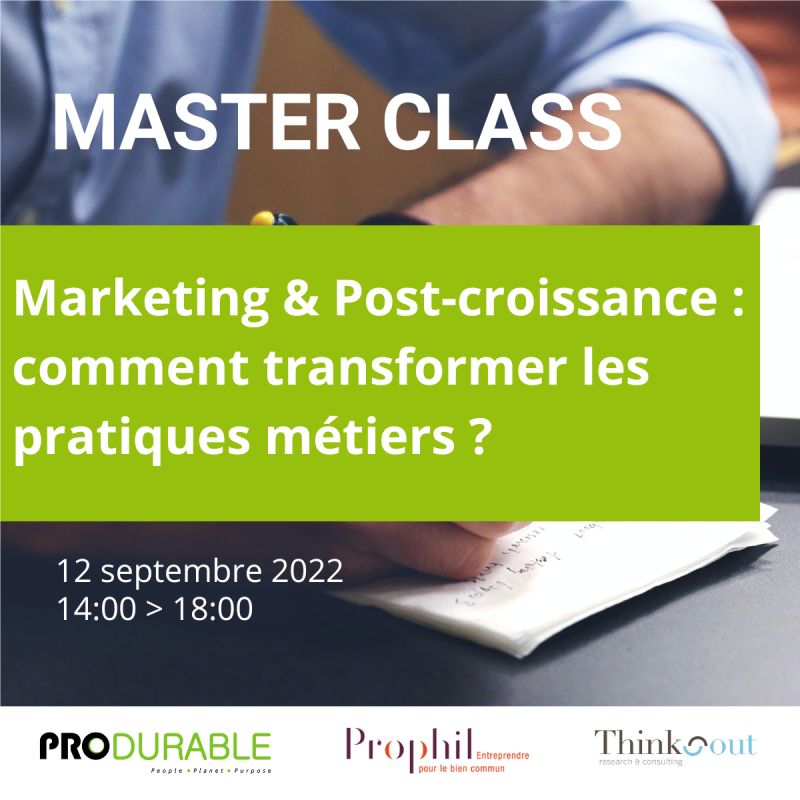 Prophil_Paris's tweet photo. 👨‍🎓 Master class de @Prophil en partenariat avec @ThinkOutParis et @loiseauVert pour @PRODURABLE  le 12 septembre 2022 | 14h00 - 18h00 | Bpifrance, 6/8 boulevard Haussmann, Paris 9ème https://t.co/1xPZ1MmsnW https://t.co/Waok9RfxKD