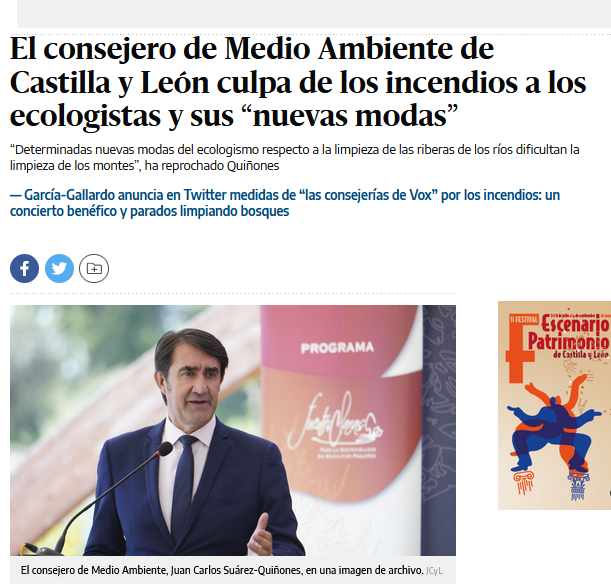 EconoCabreado's tweet photo. El tipo que decía que mantener el operativo de incendios era absurdo y un despilfarro ahora dice que la culpa de los incendios es de los ecologistas...
Esta gente y estos discursos son muy peligrosos. https://t.co/Yf0O3fLBu1
