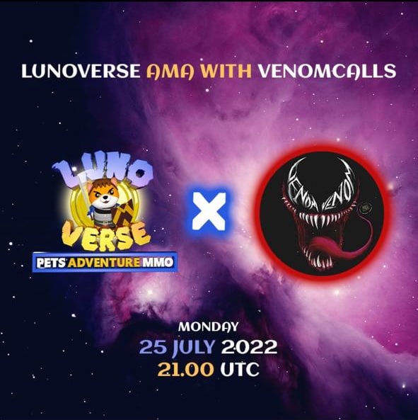 Lunoverse_io's tweet photo. Lunoverse is excited to bring you next exciting AMA session to be held

Our host for 2nd Pre-Launch AMA With https://t.co/rDz3mWXAx9
Join us on July 25 at 21.00 UTC
Make sure to join https://t.co/rDz3mWXAx9 

#nft #nftgaming #Lunoverse #blockchain #games #metaverse #presale https://t.co/gb1cg4GWqr