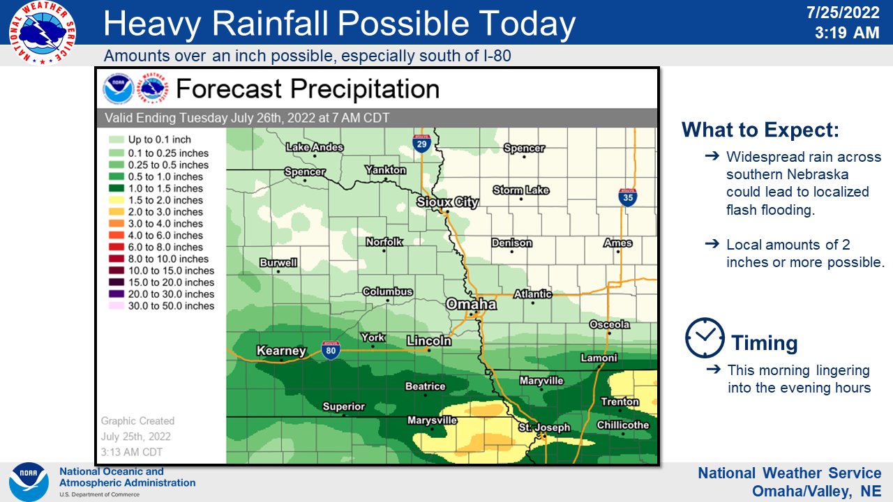 NWS Omaha on Twitter "Widespread rainfall is expected along and south