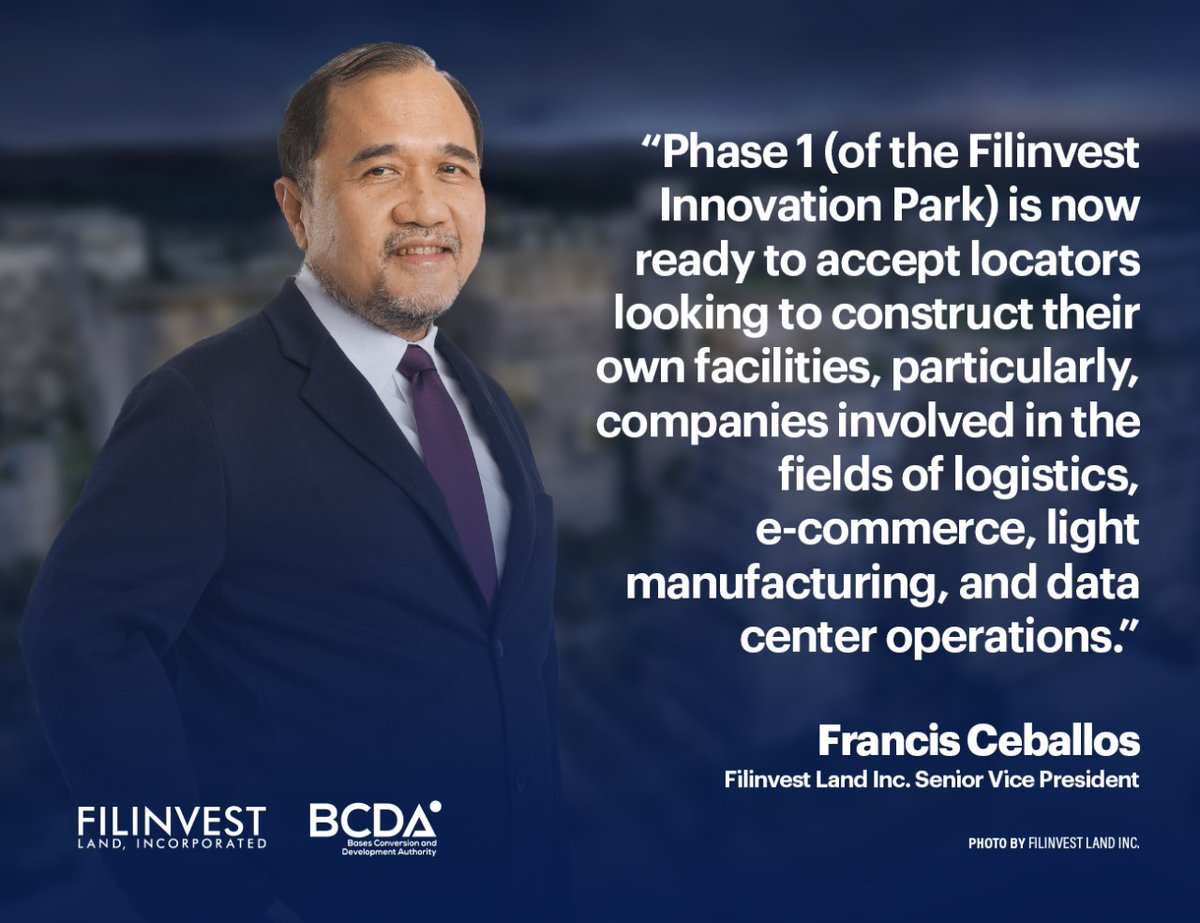 'WE ARE READY.' Filinvest Land Inc. (FLI) Senior Vice President Francis Ceballos discussed the readiness of the first phase of the Filinvest Innovation Park in @New Clark City during the recent Singapore Roadshow, themed: The Futurecity of the Philippines.