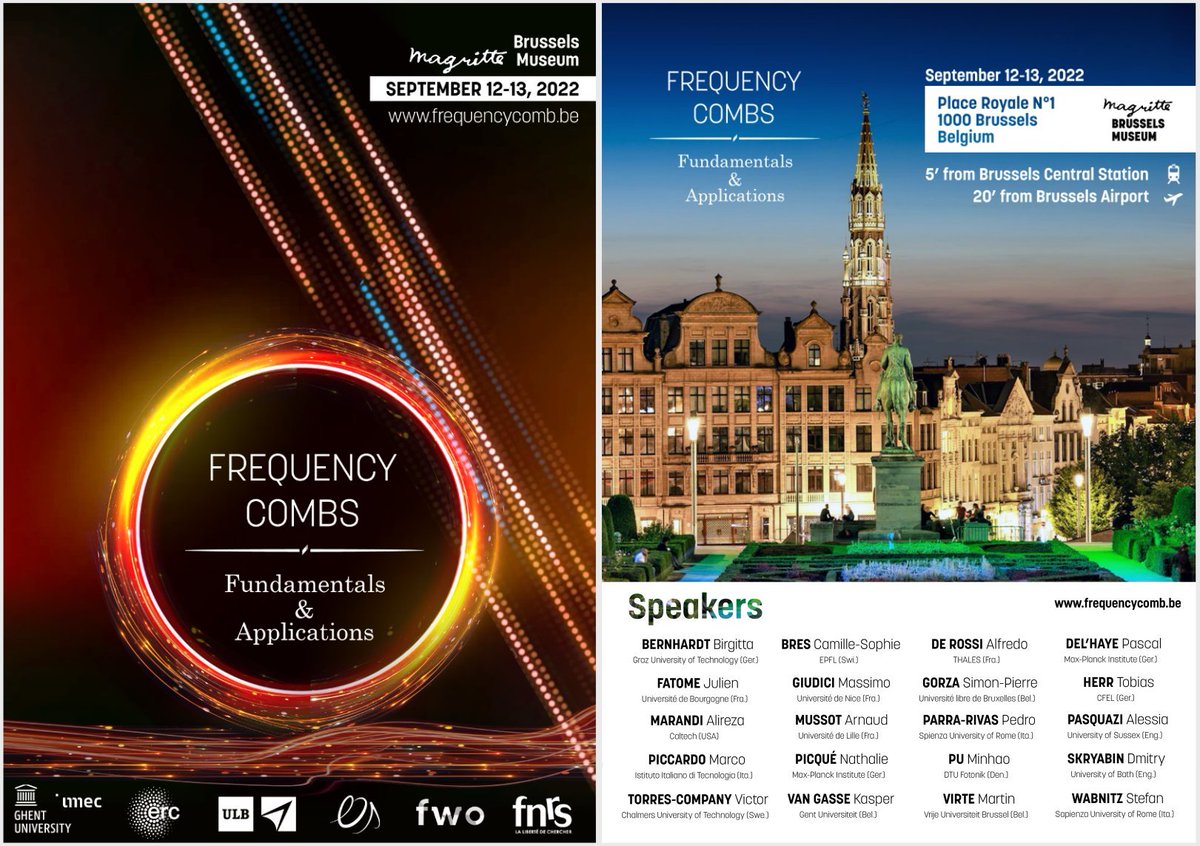 Nicolas Englebert (@nico_englebert) on Twitter photo Looking for a pleasant return from vacation? ⛱️ Take part in the Frequency Comb ⭕️🌈 workshop in Brussels at <a href="/museummagritte/">MuséeMagritteMuseum</a>👨🎨(Sept. 12-13, in-person)!
Registration closes in early September; frequencycomb.be. Don't waste time! Feel free to RT!👍Hope to see you there!👀 Looking for a pleasant return from vacation? ⛱️ Take part in the Frequency Comb ⭕️🌈 workshop in Brussels at <a href="/museummagritte/">MuséeMagritteMuseum</a>👨🎨(Sept. 12-13, in-person)!
Registration closes in early September; frequencycomb.be. Don't waste time! Feel free to RT!👍Hope to see you there!👀