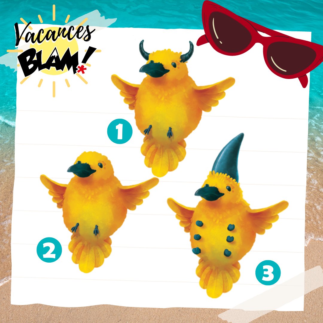 Voilà le petit jeu de la semaine! ☀️
Parmi ces trois oiseaux jaunes, lequel est la version finale, qui est dans la boite du jeu Canopéa ?☁️🐦
Partagez vos réponses en commentaire!
🌞 Réponses du jeu du 20/07:
1- Space Explorers
2- Imagicien
3- Cartaventura
4- Doggy Bag
5- Splito