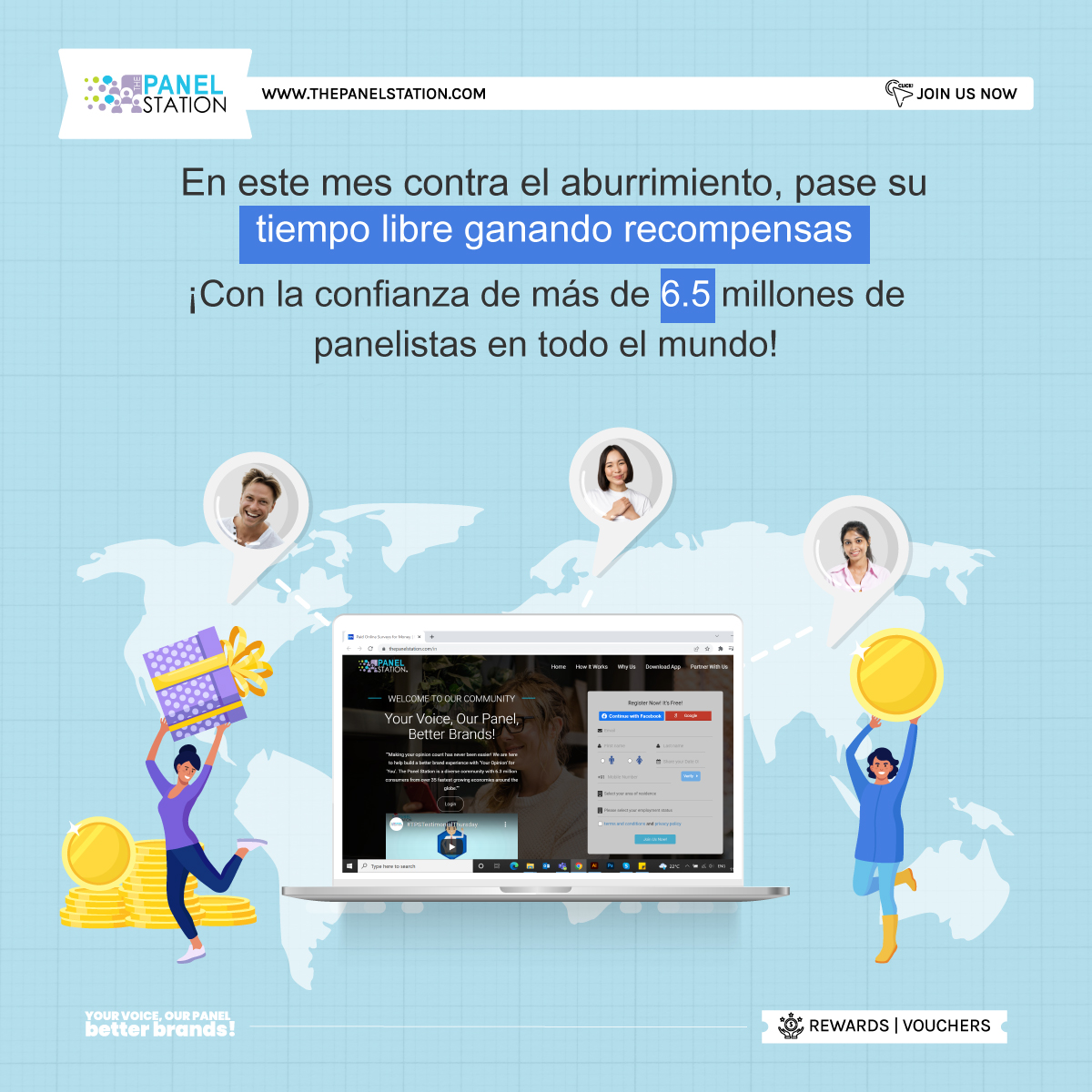 TPS_Chile's tweet photo. Mate su aburrimiento respondiendo interesantes encuestas y cuestionarios. ¡Y le recompensamos sus esfuerzos con tarjetas de regalo, cupones de Amazon, PayPal, Lazada y mucho más! 🤩🎁🧧
.
.
#thepanelstation #tps #onlinepaidsurveys #earnmoney #antiboredommonth #vouchers #rewards https://t.co/2KNGLAiqTq
