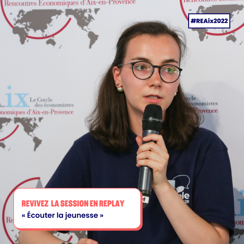 Cercle_eco's tweet photo. "La #jeunesse a de plus en plus l'impression de manquer d'influence, quelle que soit sa place dans la société" constate Marie Desbuquois, lauréate du prix #LP1828.
Revivez en replay la session "Ecouter la jeunesse" aux #REAix2022 :