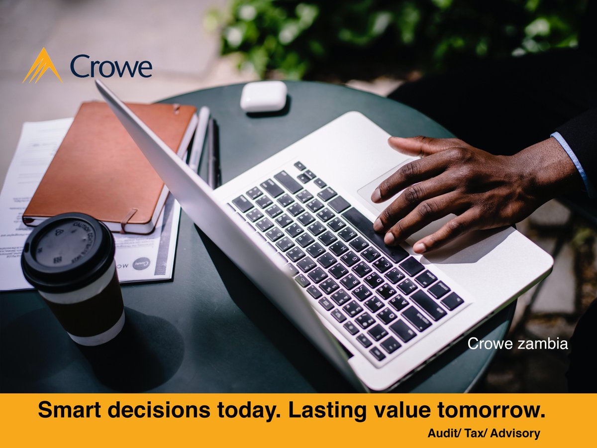 CroweZambia's tweet photo. Happy Monday! Set the pace for a wonderful week ahead. We are here to attend to all your audit, tax and advisory queries and needs.
#smartdecisionlastingvalue
#WeAreCrowe
#crowezambia https://t.co/lh2DW1zfcR