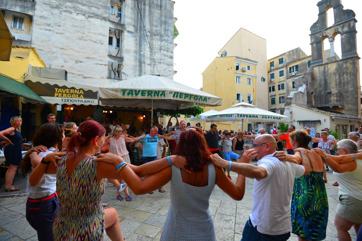 CrystalCorfu's tweet photo. Line dancing is not only a great opportunity to have fun but also to network and meet new people! #dmcprofs #travel #travelprofs #eventprofs #crystalcorfu #corfu #Korfu #reiselust #rundreise https://t.co/YGvPMOkHus