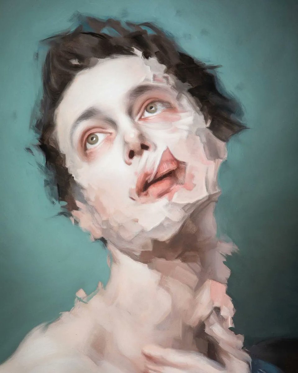 Pose! The oil painting ‘So Dramatic’ by <a href="/BenAshtonArt/">Ben Ashton</a> showcases the magic of the world in between realism and abstract art. This beautiful pose and expression serve unique energy enhanced by free brushstrokes - truly captivating!

#beautifulbizarre