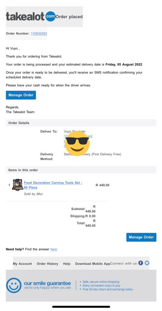 dulas_martin's tweet photo. @TAKEALOT can’t wait for my order🤸🏽‍♀️ #anythingyoucanimagine with takealot https://t.co/yh0hLaVGTh