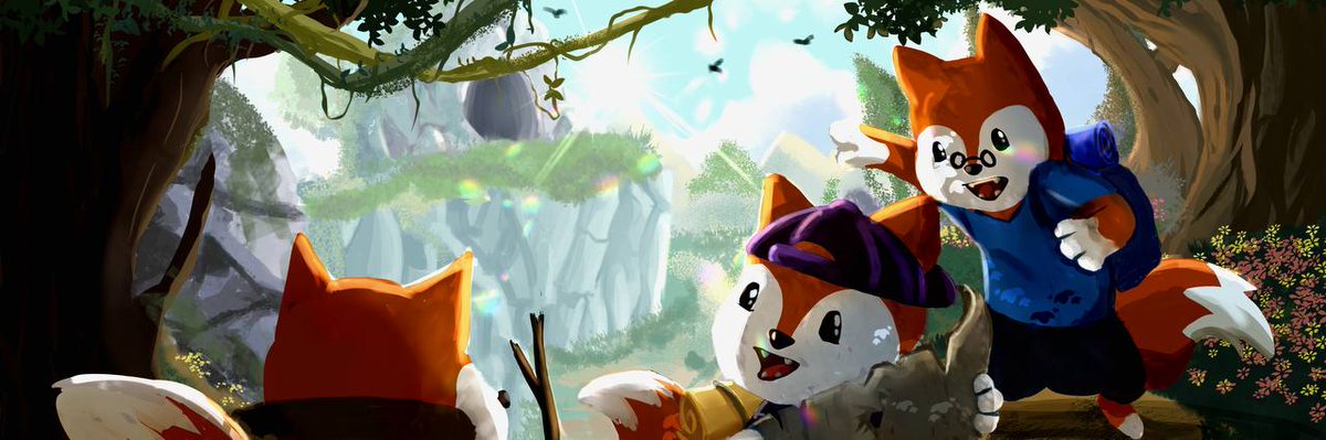 ArcoPradipta's tweet photo. "Foxs finally find the secrets of Chromatic Cascade. They'll so excited eventually their exploration drew nearer"

Commisioned by @cloud_proj 
for @FamousFoxFed lore 🟠 https://t.co/hZICSH27qX