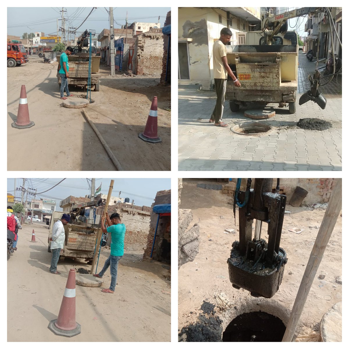 aboharchokho's tweet photo. Lifting The sewerage Sludge with Bucket Machine and Removed the Garbage with Trolly. #ulbcode800214 #safaimitrasurekshanchallenge #AzadiKaAmritMahotsav #mcabohar #ulbabohar #pmidc #swachhsurvekshan2023abohar #sewerage #cleanedup #SourceSegregation #suctionmachine #bucketmachine https://t.co/Sw6YlDwxCV