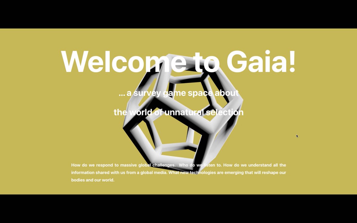 non-random (@wearenonrandom) on Twitter photo ENTER GAIA
To explore the future of #climatechange, #globalfutures, #spacetravel, #hybridlife & #geneediting enter GAIA, developed by
<a href="/wearenonrandom/">non-random</a> to explore the choices we might make, evolvingourselves.non-random.co.uk
Enter GAIA here. http://149.102.147.91:3001/ ENTER GAIA
To explore the future of #climatechange, #globalfutures, #spacetravel, #hybridlife & #geneediting enter GAIA, developed by
<a href="/wearenonrandom/">non-random</a> to explore the choices we might make, evolvingourselves.non-random.co.uk
Enter GAIA here. http://149.102.147.91:3001/