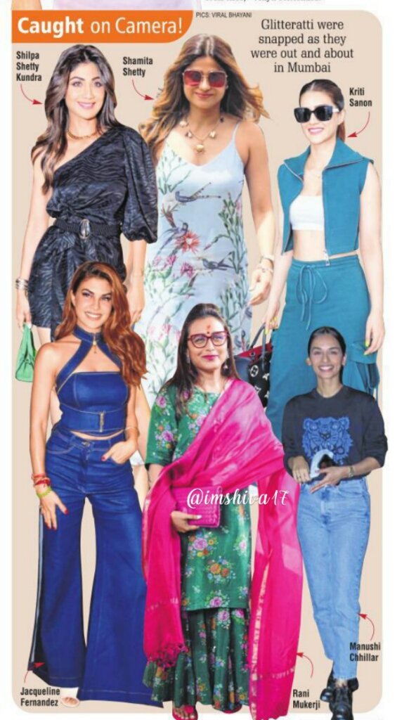 Caught on Camera! 📸

#KritiSanon #ShamitaShetty 
#ShilpShetty #JacquelineFernandez
#RaniMukerji #ManushiChillar