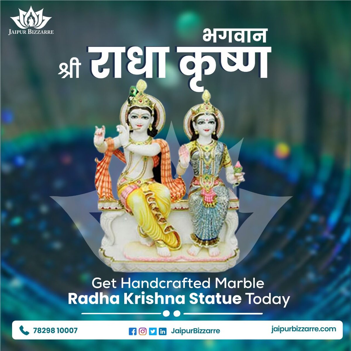 jaipurbizzarre's tweet photo. Place This Radha Krishna Marble Statue in Your home or temple and bring happiness and love into your life.
To Order Visit Our Website: https://t.co/9maZDSDgch
Call Us On: 7829810007 or 9663542290
#bestmarblestatues #marblestatues #handcraftedmarblestatues #jaipurbizzarre https://t.co/km1RTQWnNu