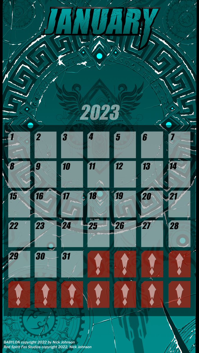 R4venJohnson's tweet image. Other months coming soon 😊 . Calendars for 2023 ELEMENT WARRIORS edition :) .