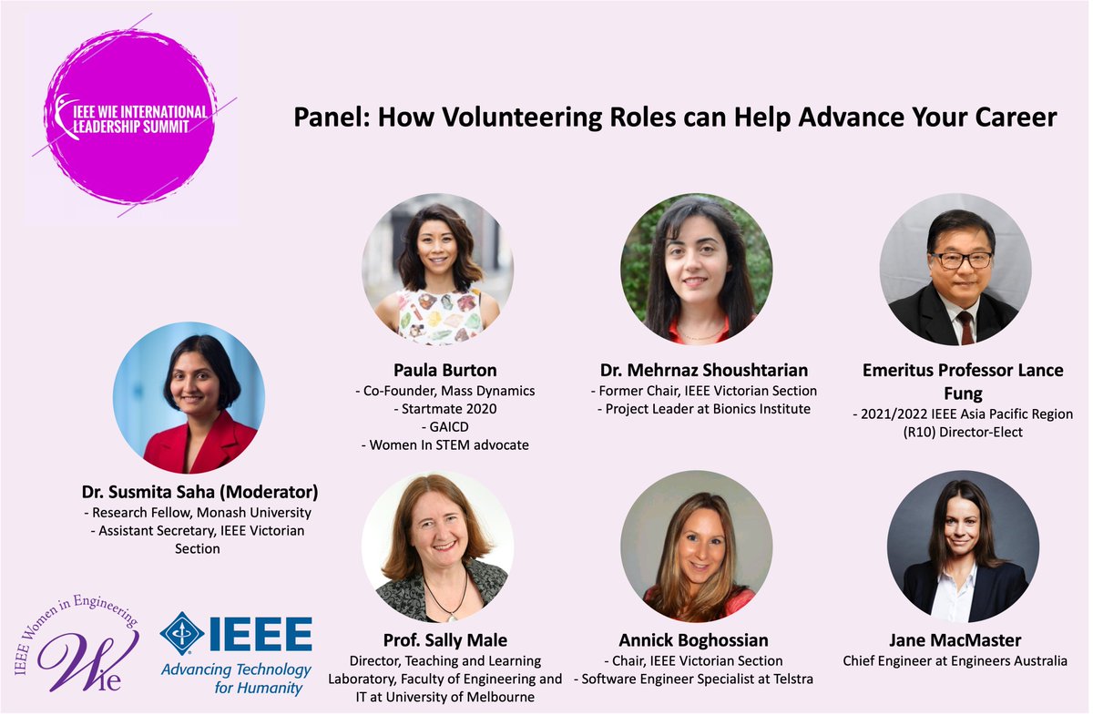 VijaySPaul's tweet image. One week left for registrations for the @ieeevic / @IEEEVicWIE #ILSMelbourne happening on 4-5 Aug.

As part of the event, the team is hosting a panel on “How Volunteering Roles can Help Advance Your Career”.

Register at attend.ieee.org/wieils-melbour…