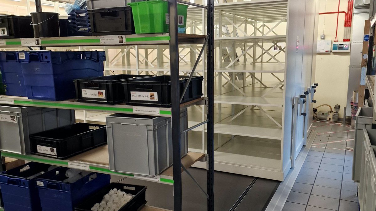 CDBLTD1's tweet photo. ⭐️⭐️⭐️⭐️⭐️ Mobile shelving installation completed for a customer in Rochdale!A great way to increase storage capacity in the workplace! Contact us for more information 📱01695 581970👨💻sales@cdbltd.co.uk #mobileshelving #mobileshelvingunits #projectspecialists #storagesolutions https://t.co/oVkJKLkis5