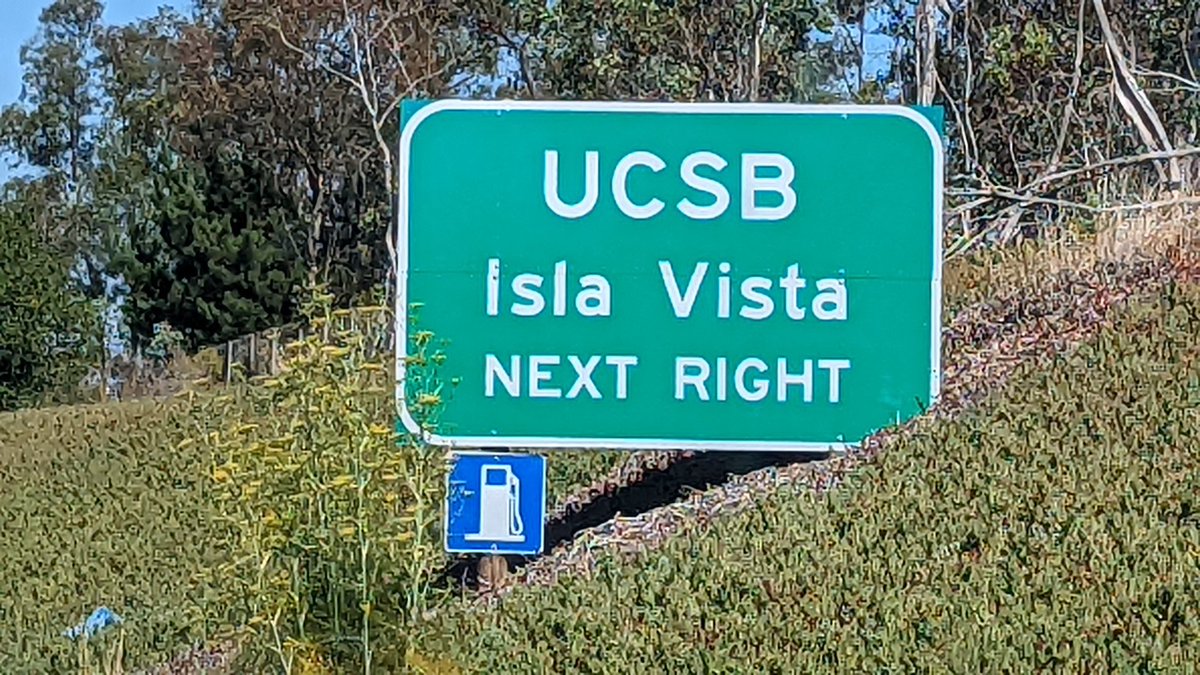 Nothing like seeing this on your way into town. Looking forward to a few days in my favorite place on the planet. @UCSB