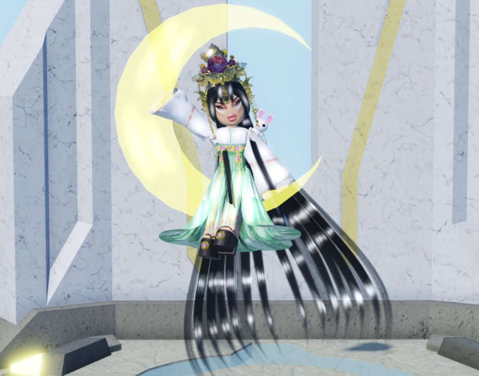 bhludstain's tweet photo. Promo 
Theme : Goddesses
So I wanted to do something out of the box and represent my roots so I did Chang'e the moon goddess! And yes, I did add the bunny as a reference to the bunny on the moon. I love my look however I wish I could have used more built stuff instead of meshes. https://t.co/5HekjVXUqb