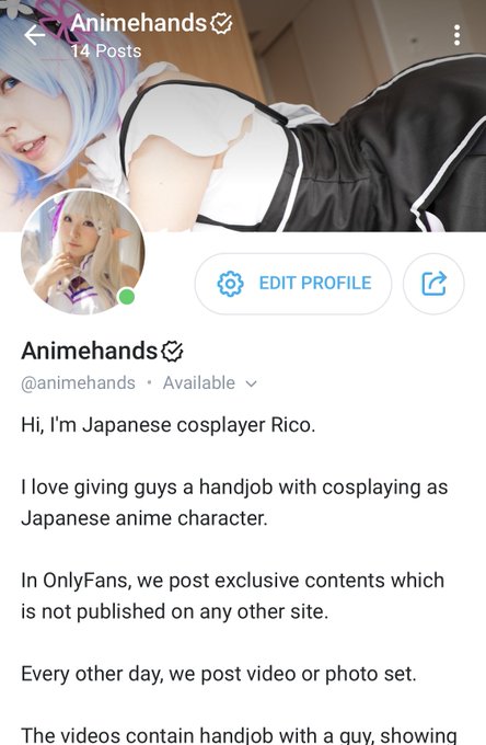 I really happy to announce opening my OnlyFans account. I gives a guy a handjob with various anime cosplay<a href="/tag/genshinimpact"class="tags"><span>#genshinimpact</span></a>