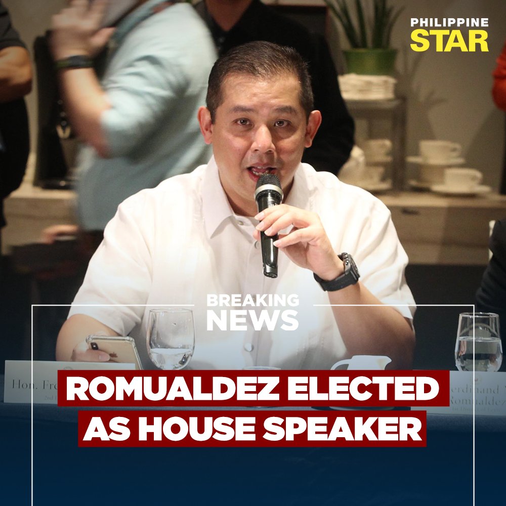 The Philippine Star on Twitter "JUST IN Martin Romualdez is elected