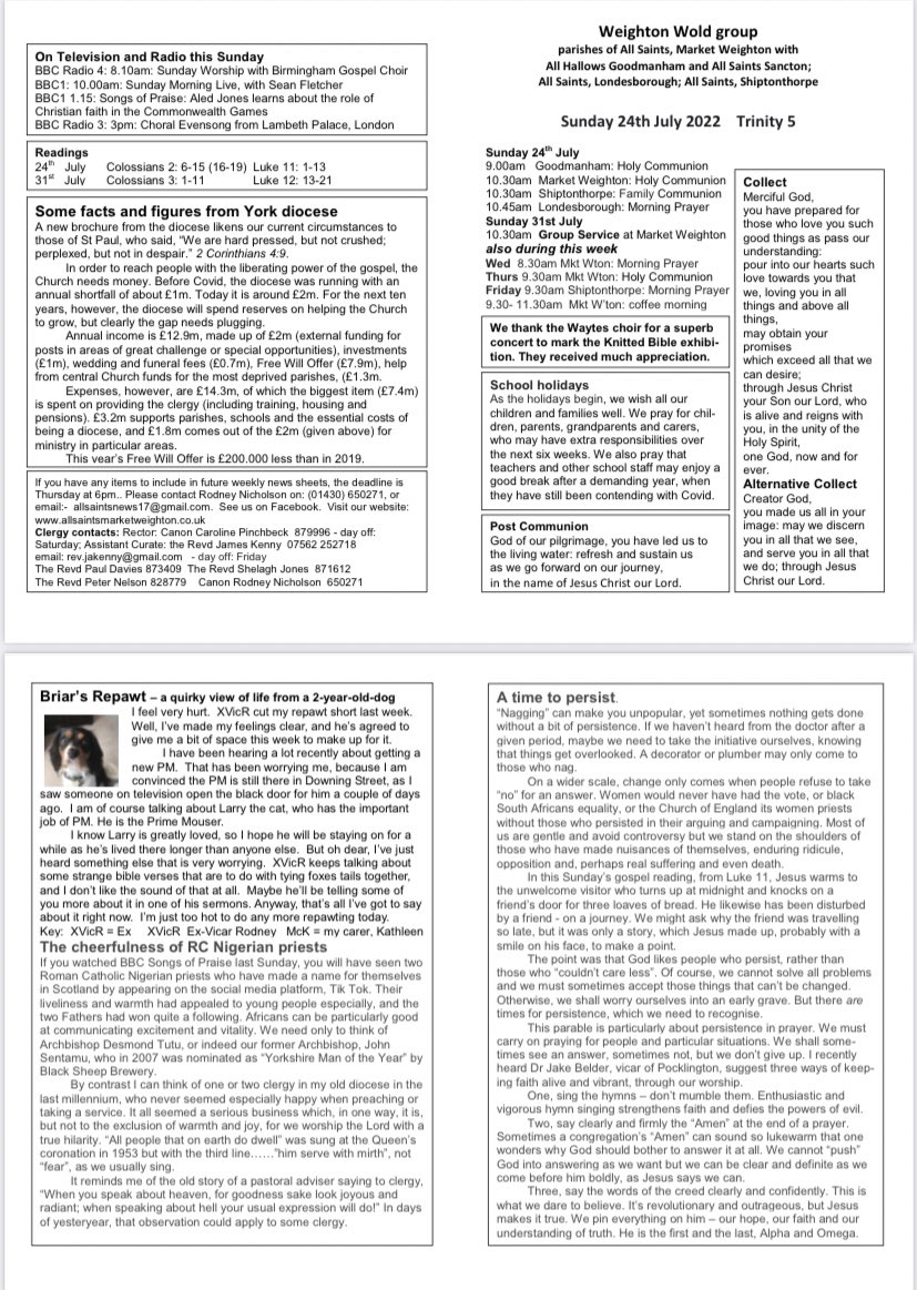 mkt_all's tweet photo. If you’d like your own copy sent direct to your email address please either comment below ⬇️ or send us a direct message

 #weeklynoticesheet #church #churches #marketweighton #allsaints #churchofengland #information #update #news https://t.co/ZhKtii1qvE