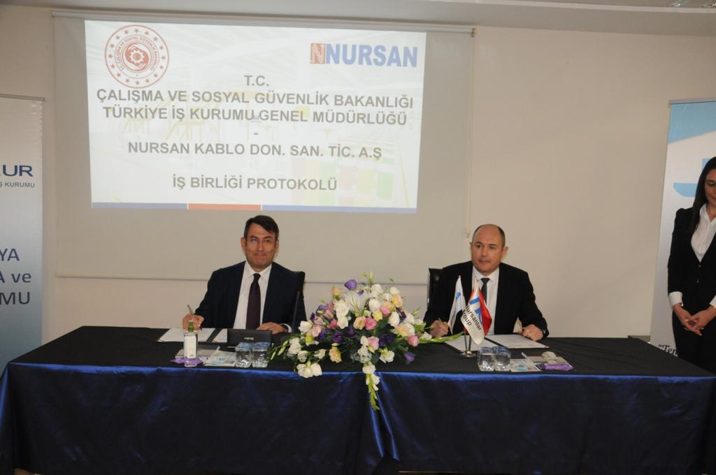 NursanKablo's tweet photo. İşbaşı Eğitim Programı İş Birliği protokolü imza töreni kapsamında firmamızı ziyaret eden TC. Çalışma ve Sosyal Güvenlik Bakanı Sn. Prof. Dr. Vedat Bilgin, Yönetim Kurulu Başkanımız Sn. Kağan Yamakoğlu tarafından karşılanarak, yeni yatırımları hakkında bilgilendirilmiştir. https://t.co/onSaUVvejW