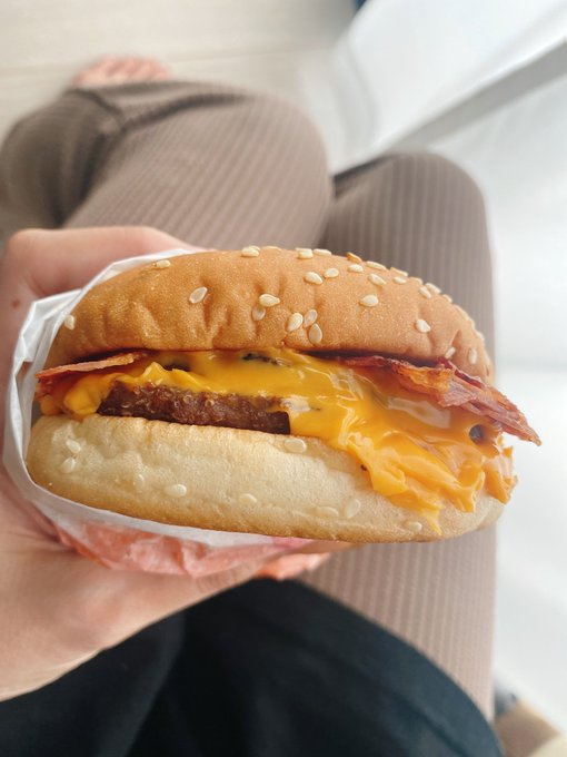 人生初のBURGER KING❗️🍔 ダブルベーコンチーズバーガー https://t.co/oCVmjtILg6