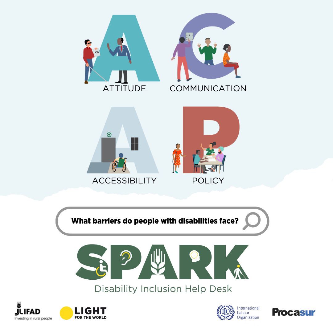 LftWUG's tweet photo. Do you know what the main barriers to inclusion are for people with disabilities? Your learning journey begins July 29th! Stay tuned for more info.                     #SPARKInclusion  #InclusiveRuralTransformation  #Inclusion #Disability #Barriers  #LeaveNoOneBehind https://t.co/n9ugn2PiSs
