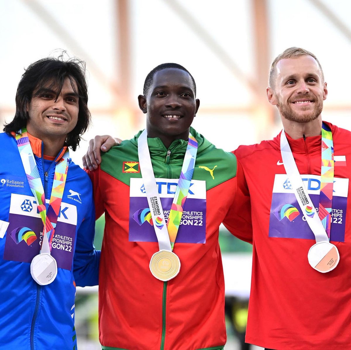 Neeraj_chopra1's tweet image. Struggled a bit with the conditions, but extremely happy to win a 🥈medal for India at the #WCHOregon22. Congratulations to Anderson Peters and Jakub Vadlejch on an incredible competition.

Thank you to everyone at home and at Hayward Field for your support. 🇮🇳