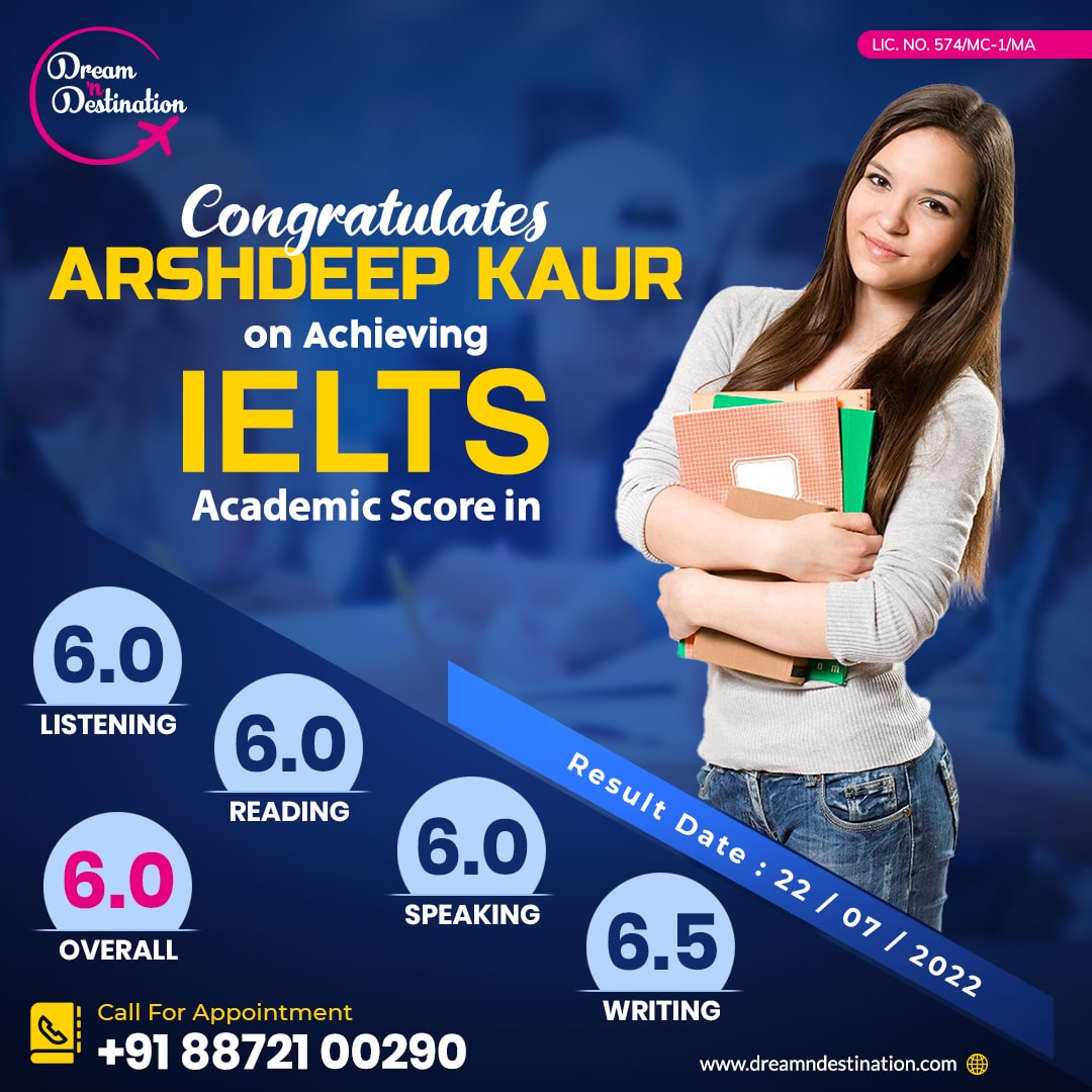 dreamndestinat2's tweet image. 🥳🤩 Heartiest Congratulation to ARSHDEEP KAUR🥳
☎️ 088721 00290
🌐 dreamndestination.com
📧 rajnibala8572@gmail.
#ieltsexamstips #ielts_course #ielts_mock_test #preielts #ieltsclassesonline #ieltsteaching #ieltstrainingservices #ieltsadvantage #ieltsscores #ieltsstudents