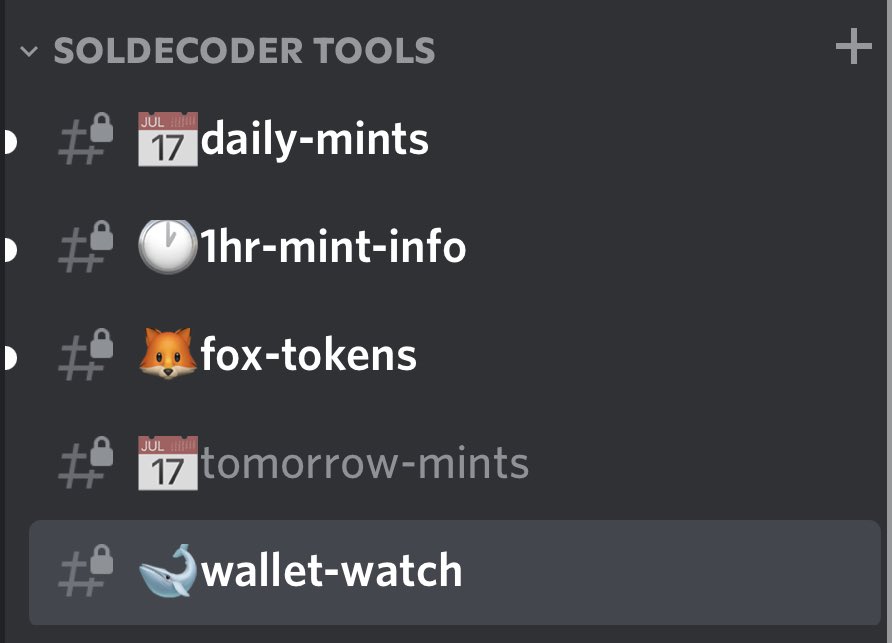 SteadsDao's tweet photo. @SolsteadsNFT Holders, have added Sol Decoder’s tomorrow mints and wallet watch tools to our discord ! #LFG https://t.co/Pzi2qGBqDt