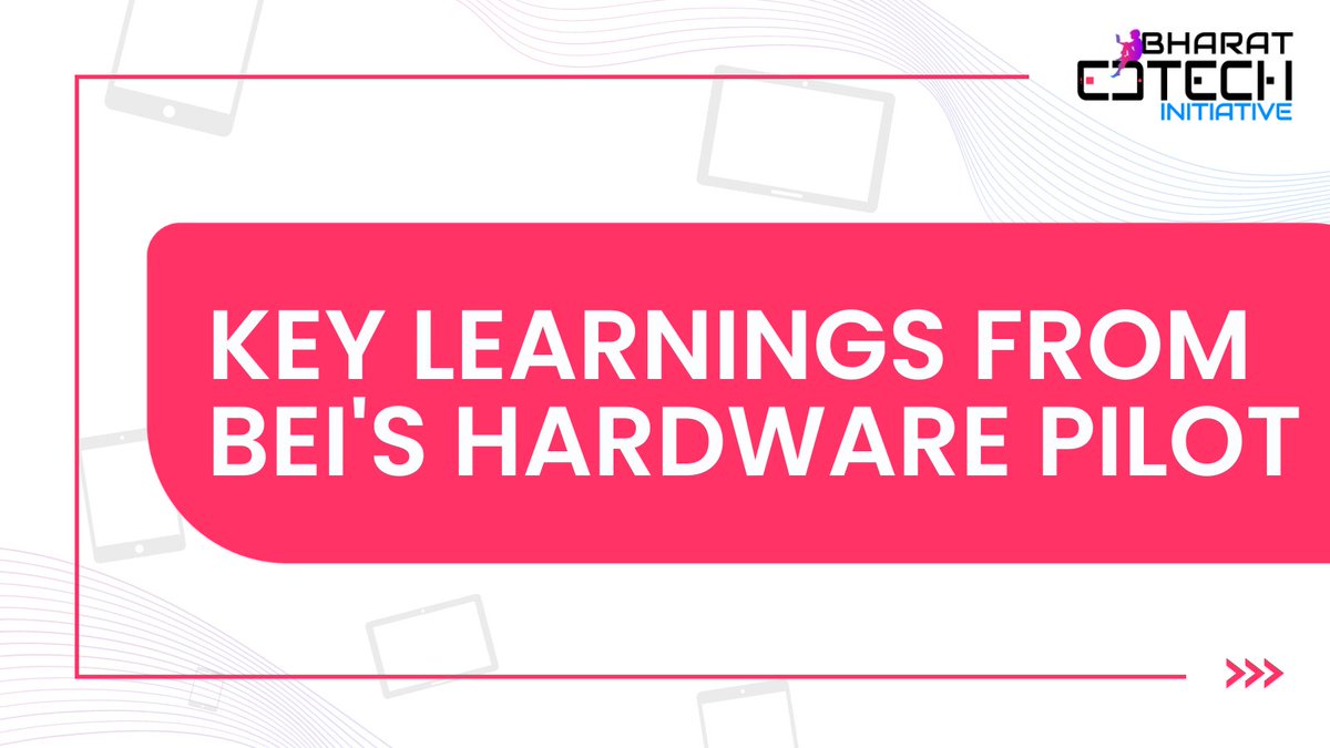 EdtechBharat's tweet photo. As part of its #HardwarePilot, #BEI offered a device to students on the #EdTech platforms to understand how a dedicated #learningdevice improves students' #learning engagement. With the key learnings, BEI continues to strengthen the #learningoutcomes for students through EdTech. https://t.co/ZcdZME7deV