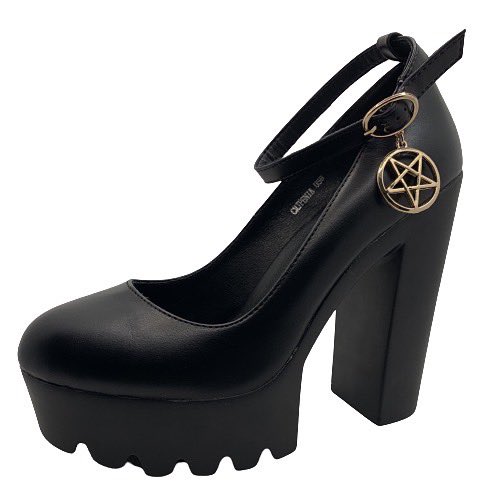 GothMall's tweet image. The Chunky Mary-Janes 
𝗢𝗻 𝗦𝗮𝗹𝗲! ✨$39.99!
A Goth Mall best-seller..
𖤐🌚𖤐
The cutest, platform heels with a chunky platform sole. A killer Pentagram pendant delivers perfect witchy vibes..
gothmall.com/products/chunk…

#goth #satanicstyle #satanicfashion #satanicwitch #gothic