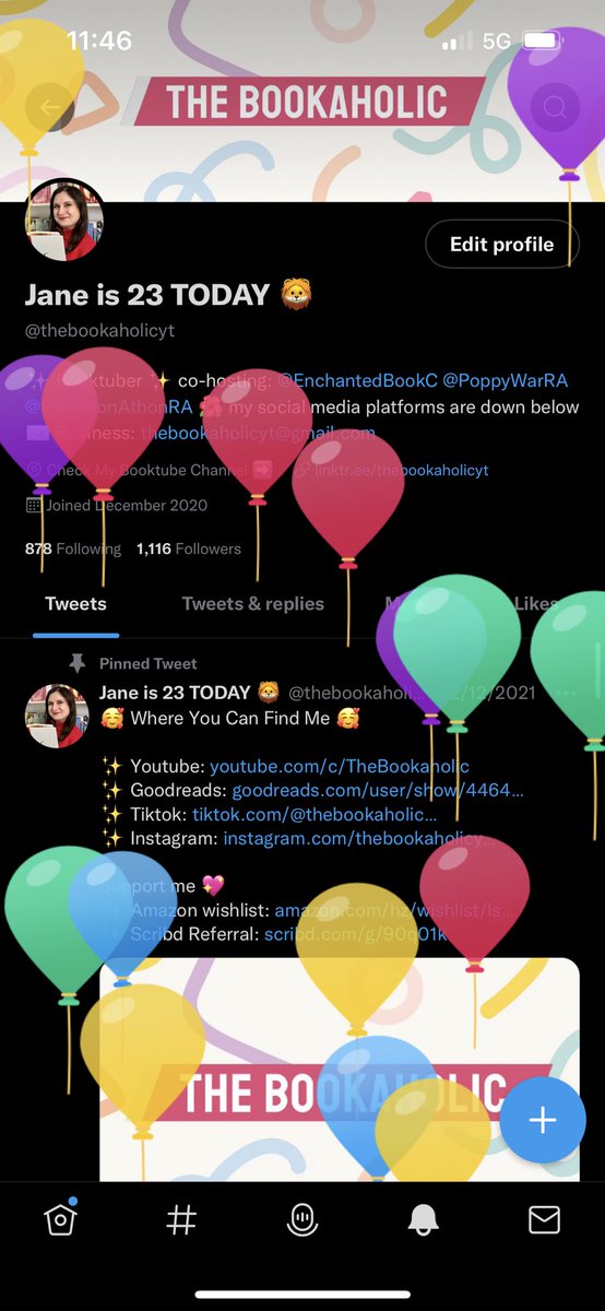 thebookaholicyt's tweet image. It’s balloons day 😍