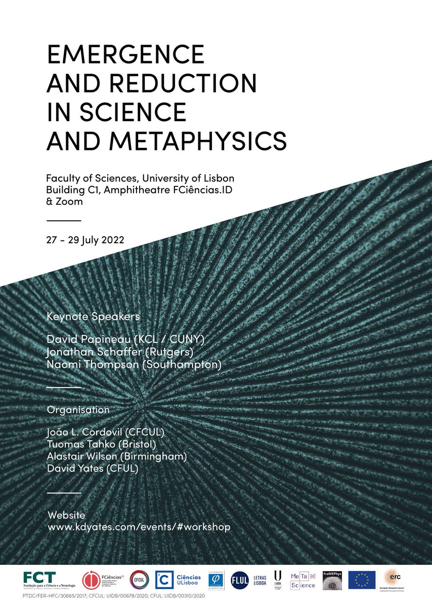 nothumean's tweet image. On my way to Lisbon for this exciting event where I will be discussing the weak fundamentality of strongly emergent entities: cfcul.ciencias.ulisboa.pt/reunioes/emerg… #philosophy #metaphysics #metaphysicsofscience #philosophyofphysics