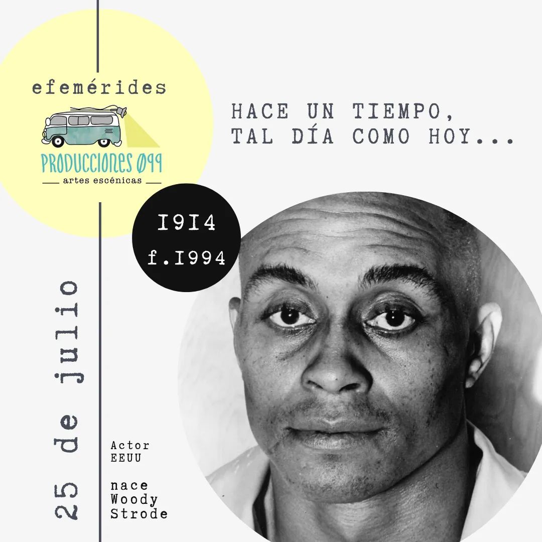 🎂TAL DÍA COMO HOY NACE...

Woodrow Wilson Woolwine "Woody" Strode fue un pentatleta, jugador de fútbol americano y actor de nacionalidad estadounidense, muy conocido por sus intervenciones en Espartaco y Sergeant Rutledge.

#efemérides @anibal_teatro #WoodyStrode