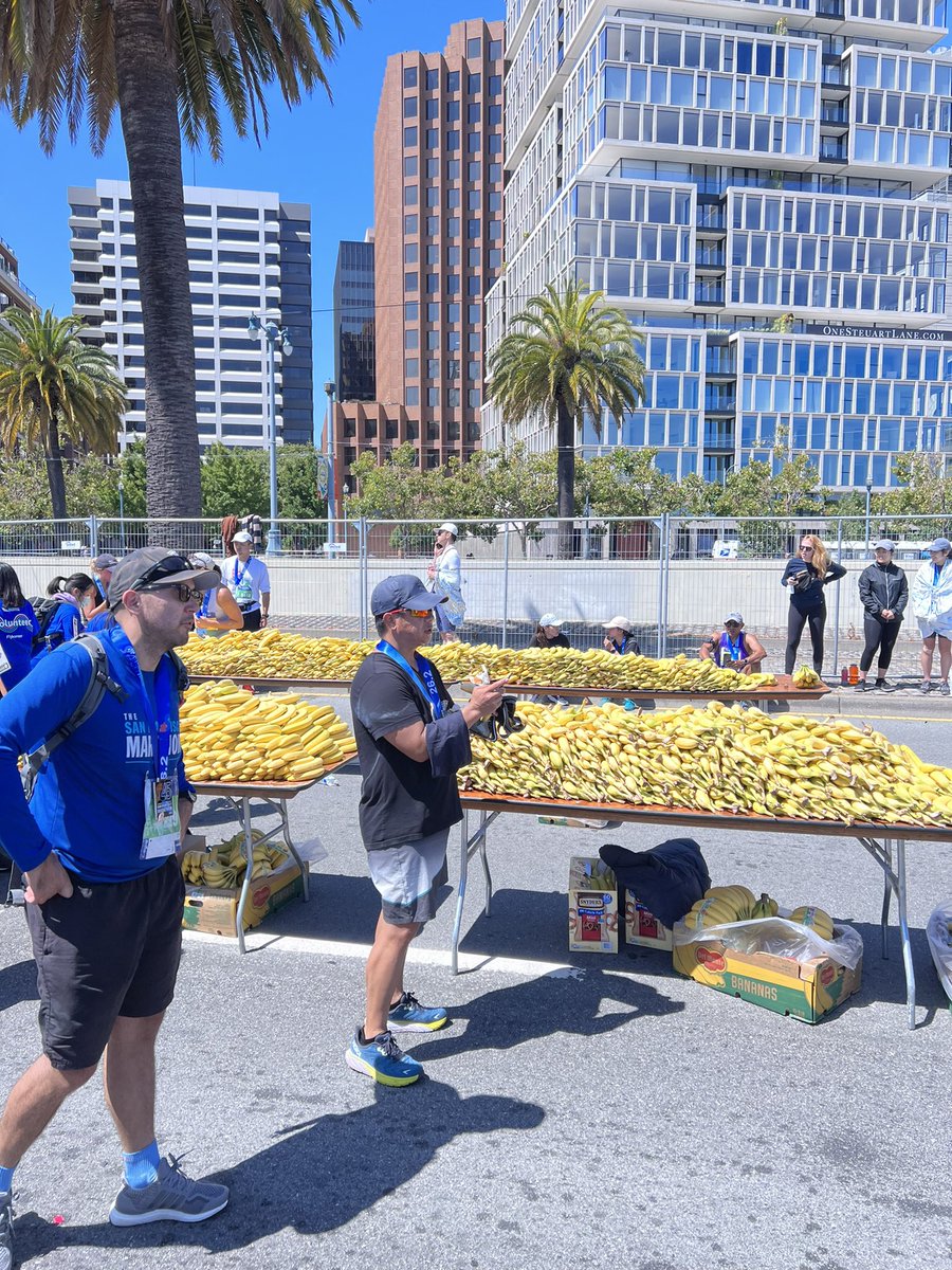 So much effort for a free banana #SFMarathon