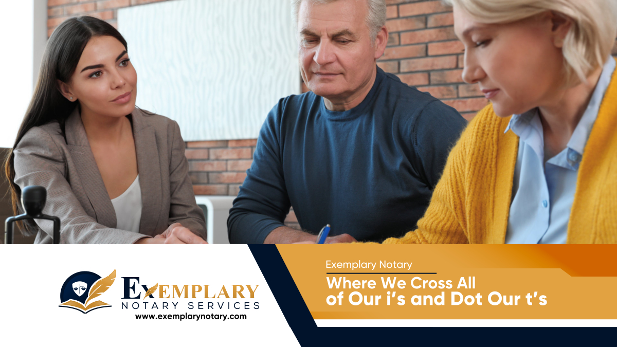 exemplaryser's tweet image. Fostering Trust between Parties

Notaries essentially foster trust between the parties involved in contracts. Notarizing makes it easier for these deals to happen.

Let us help foster trust in your deals with our notarization services!

#FosteringTrust #NotarizationServices