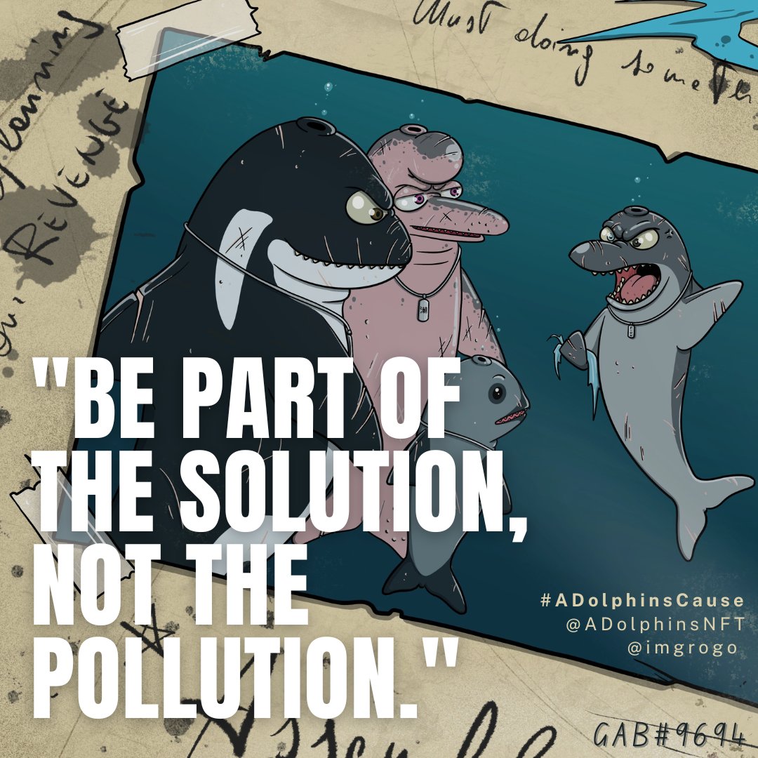 Gab_NFT09's tweet photo. The tranquility of nature once destroyed, cannot be repurchased at any price. We are stewards of the world and must be catalysts for change!

“Be Part of the Solution, Not the Pollution.”🌊
@ADolphinsNFT @imgrogo #ADolphinsCause

NOTE: The background used belongs to @ADolphinsNFT https://t.co/btvLqBmJc3