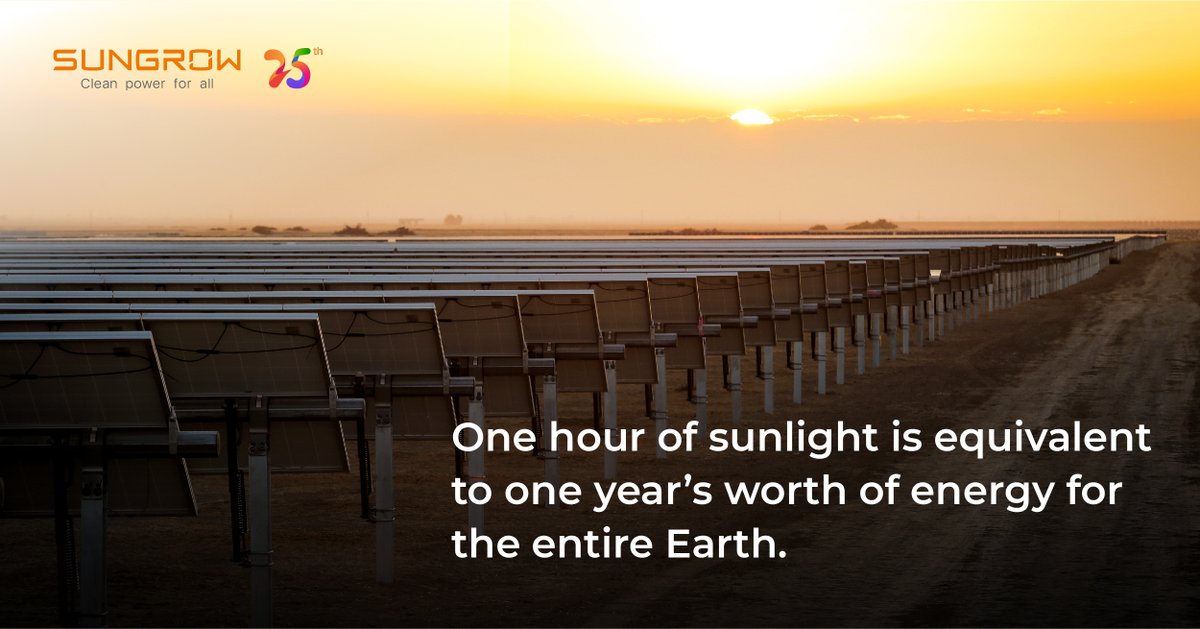 Here’s an interesting fact about #solarenergy: did you know that it takes just ONE hour for the sun to generate power that the entire Earth will use in a year? Solar power is the most abundant energy source on Earth and is the key to a #cleanenergy future! #DidYouKnow