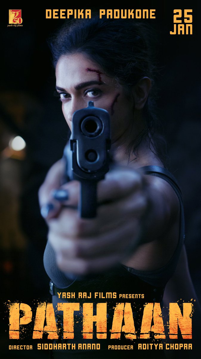 iamsrk's tweet photo. Guns and grace galore. @deepikapadukone is all that and more!
Celebrate #Pathaan with #YRF50 only at a big screen near you on 25th January, 2023. Releasing in Hindi, Tamil and Telugu. @TheJohnAbraham | #SiddharthAnand | @yrf | #6MonthsToPathaan https://t.co/xQGu4ubiMj