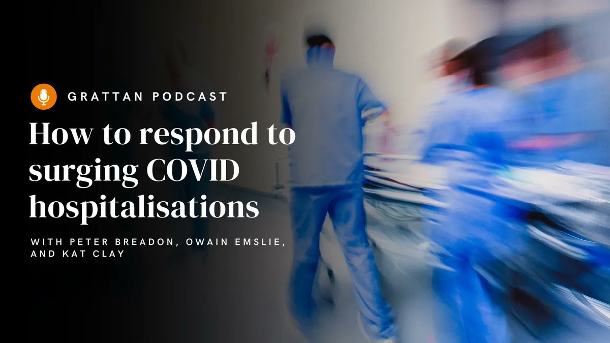 The hospital system is at risk of breaking under the pressure of rising COVID cases. But what can gov'ts do to ease the strain? <a href="/PeterBreadon/">Peter Breadon</a> <a href="/EmslieOwain/">Owain Emslie</a> &amp; <a href="/kat_clay/">Kat Clay</a> discuss how to respond to surging COVID hospitalisations on our latest podcast. buff.ly/3zsy9k4 #auspol