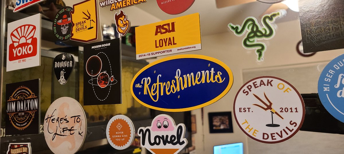 Got my <a href="/SotDPodcast/">Speak of the Devils</a> stickers. Thank you <a href="/BDenny29/">Brad Denny</a> &amp; <a href="/JoeHealey42/">Joe Healey</a>