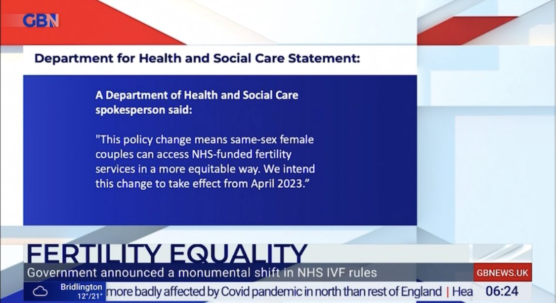 WhatWeganDid's tweet photo. APRIL 2023!!! 🎉🎉🎉
Department for Health & Social Care have confirmed to @elliecostelloTV that funding for same-sex female couples to receive fertility treatments will be from April next year! Amazing news! 🌈🫶
#fertility #fertilityequality https://t.co/qbe43m2LDk