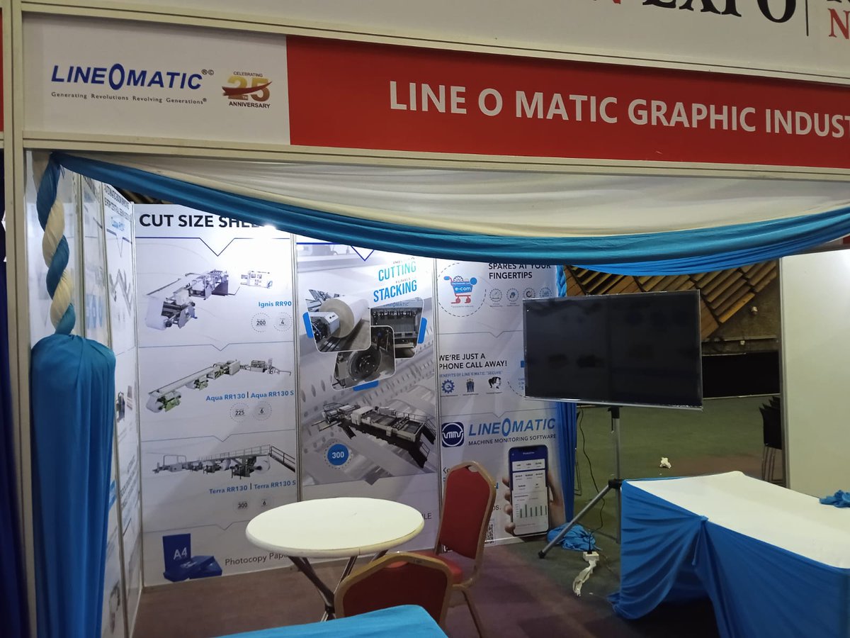 lineomatic's tweet image. It's DAY-1 today!
We invite you to grace 7TH International Print Pack in KICC, Nairobi-Kenya from 25-27 July 2022. 
Booth 24: India Pavilion 
.
.
.
#lineomatic #paperstationery #paperconverting #packaging #machinery #exhibition #kenya