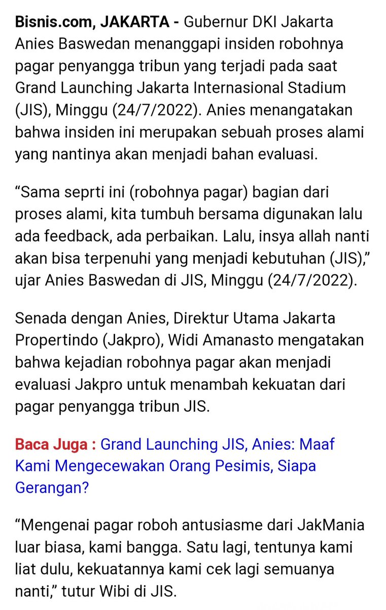 Sy heran pak <a href="/aniesbaswedan/">Anies Rasyid Baswedan</a> bagian dari proses alami apa yg pak maksud?🤔🤔🤔
Asal tau, ada kalkulasi analisa struktur &amp; itu berupa hitungan diatas kertas mengenai beban statis / dinamis sebuah bangunan, bisa pake StaadPro ato software structure analyst lain.
Akurasi 95% pak.